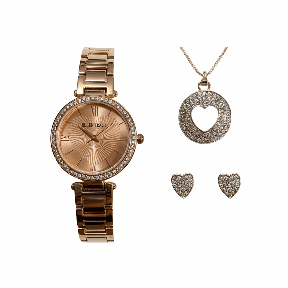 Ellen Tracy Set De Reloj Y Accesorios Para Damas