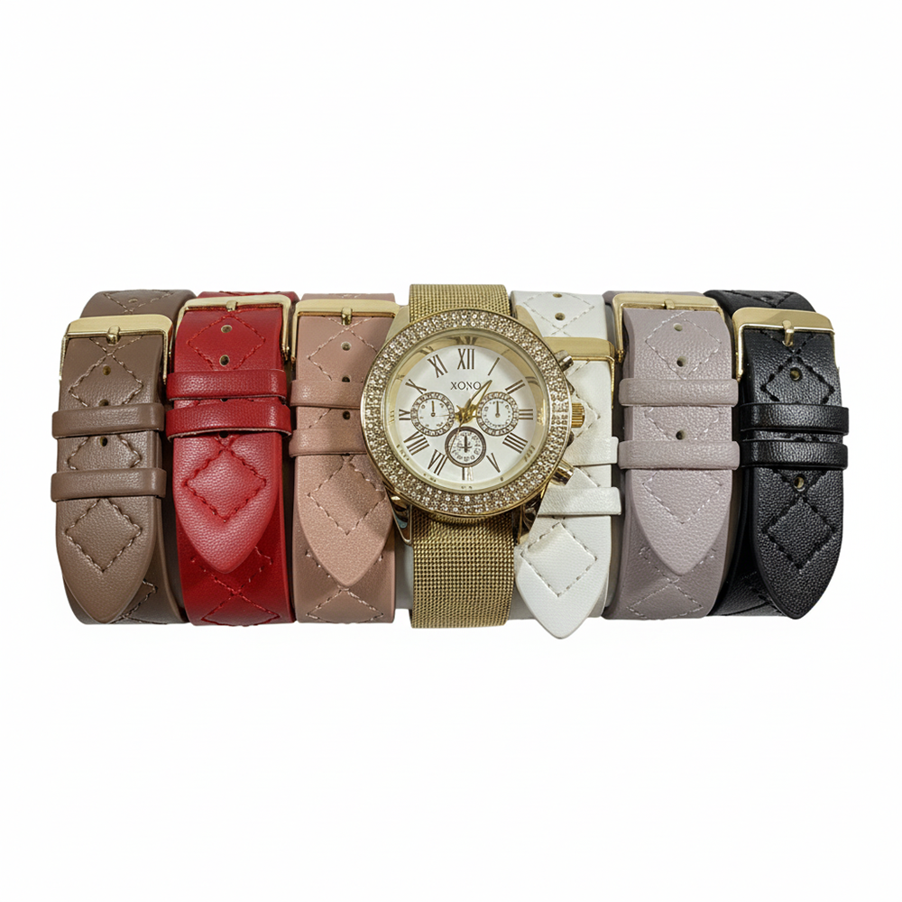 Xoxo Set De Reloj y Correas Intercambiables Para Damas