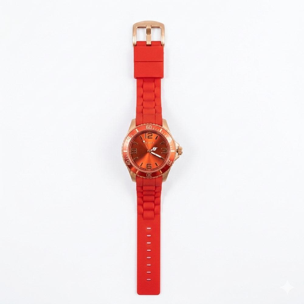 Oozoo Reloj Deportivo Correa De Silicone Para Damas Red
