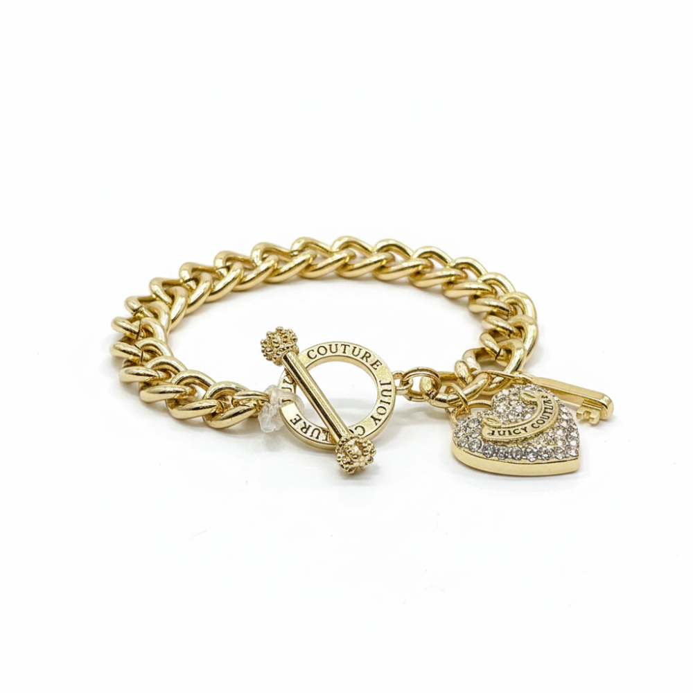 Juicy Couture Pulsera Con Dije Corazón Zirconia