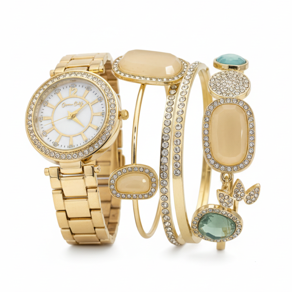Jessica Carlyle Set De Reloj y Pulseras Gold