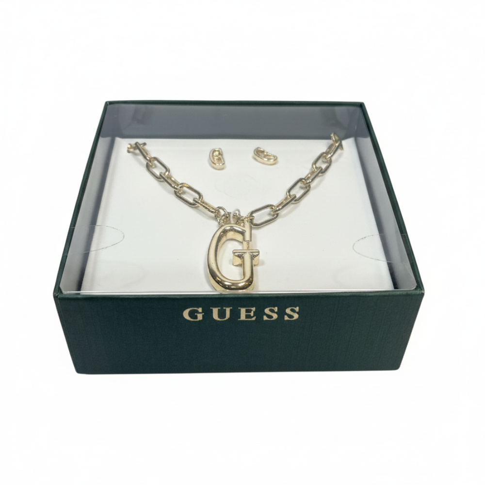 Guess Set De Collar y Zarcillos Golden &quot;G&quot;