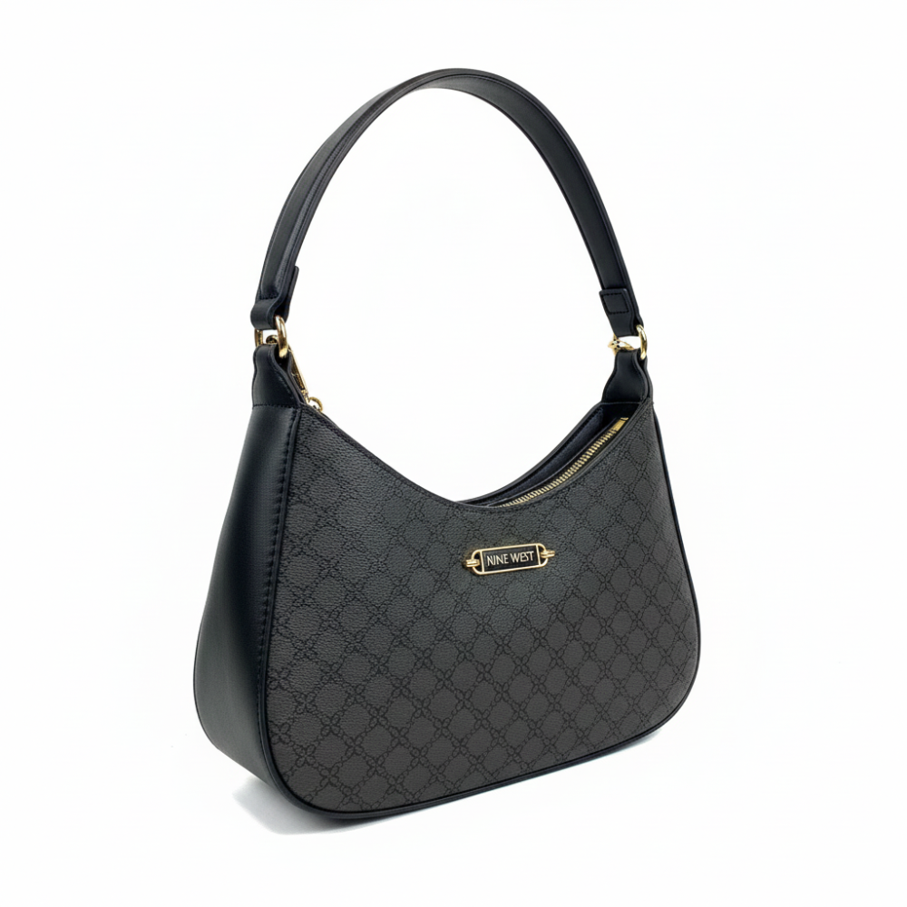 Nine West Cartera Danni Mini Jet Black Logo