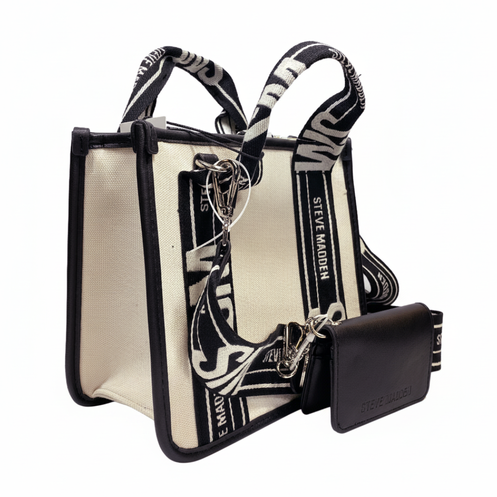 Steve Madden Cartera Bwebber Canvas Cream Mult