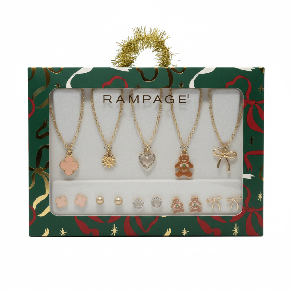 Rampage Set De 5 Collares y 5 Pares de Zarcillos