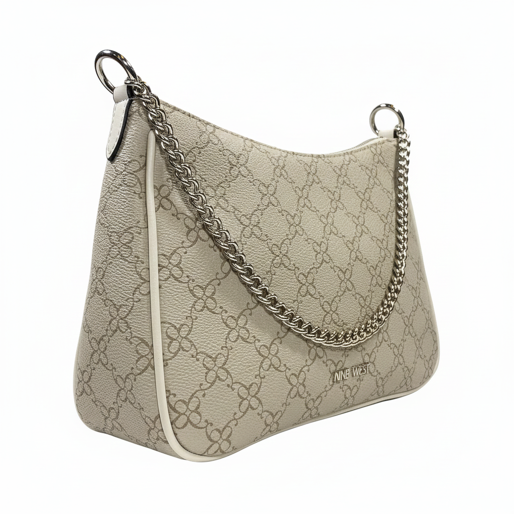 Nine West Cartera Mini Casteel Mushroom Logo Milk