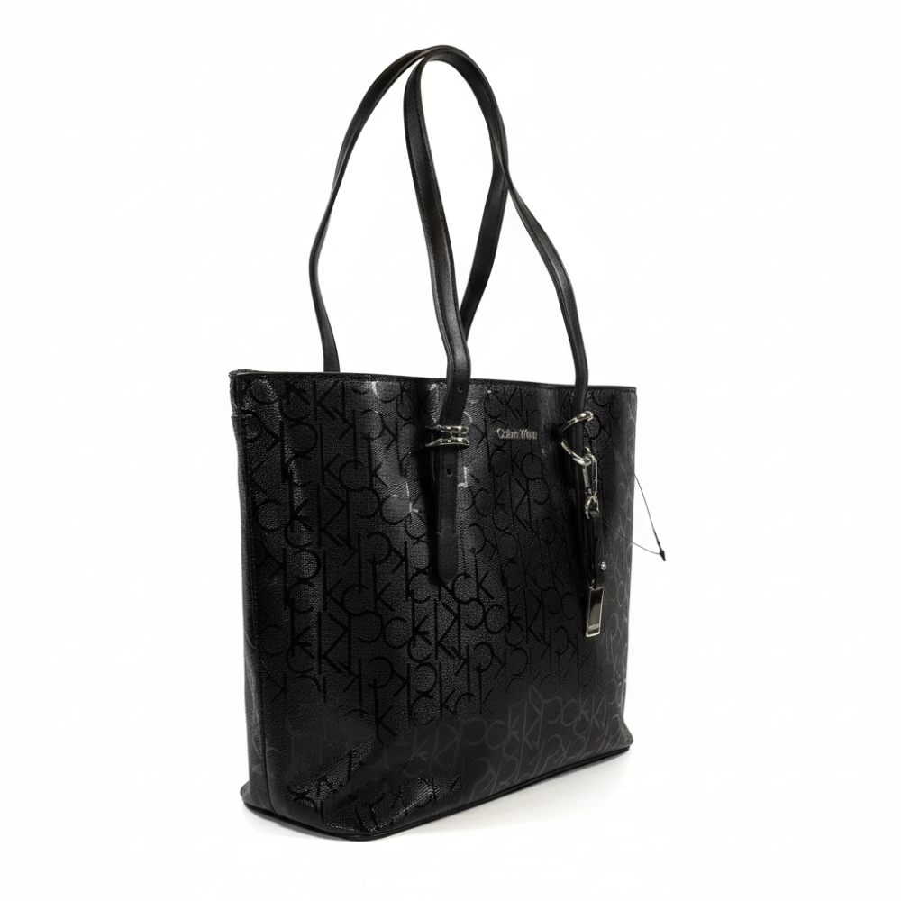 Calvin Klein Cartera Tote Bag Monogram Black