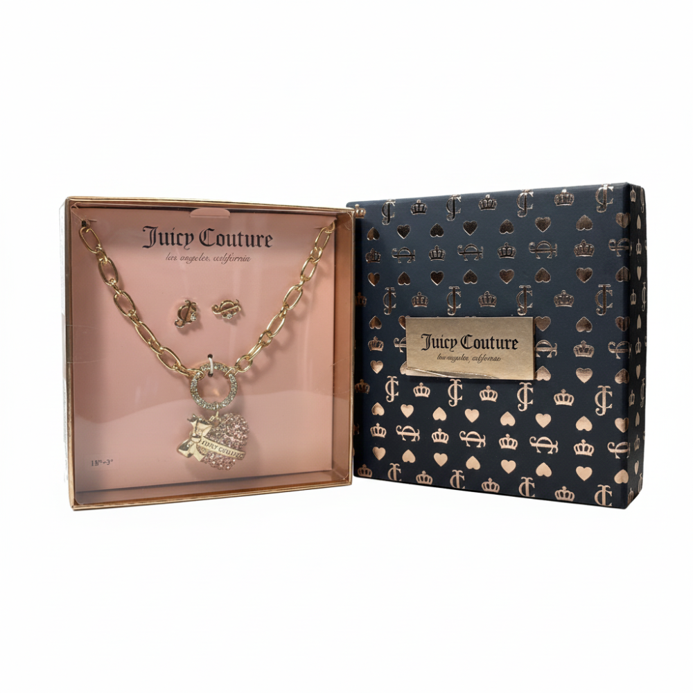 Juicy Couture Set Collar y Zarcillos JC