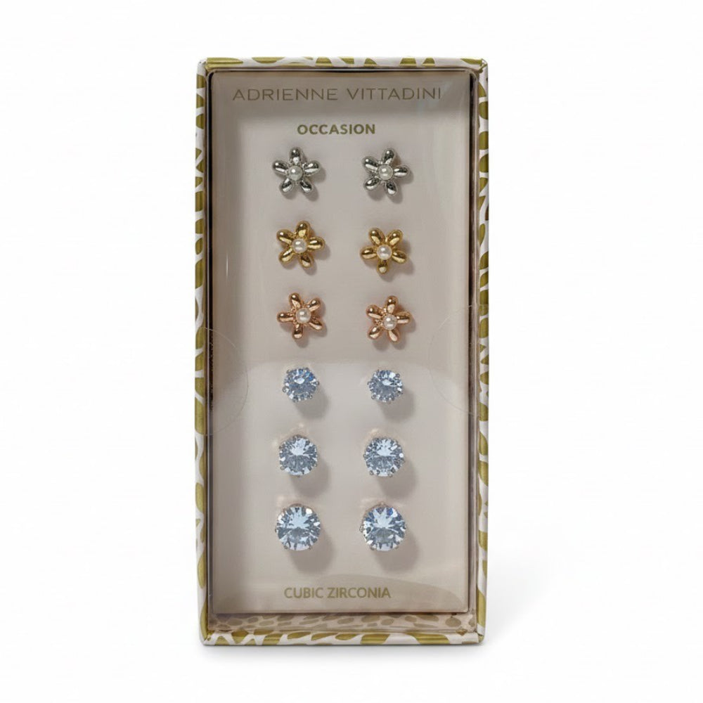 Adrienne Vittadini Set De Zarcillos Occasion 6 Pares