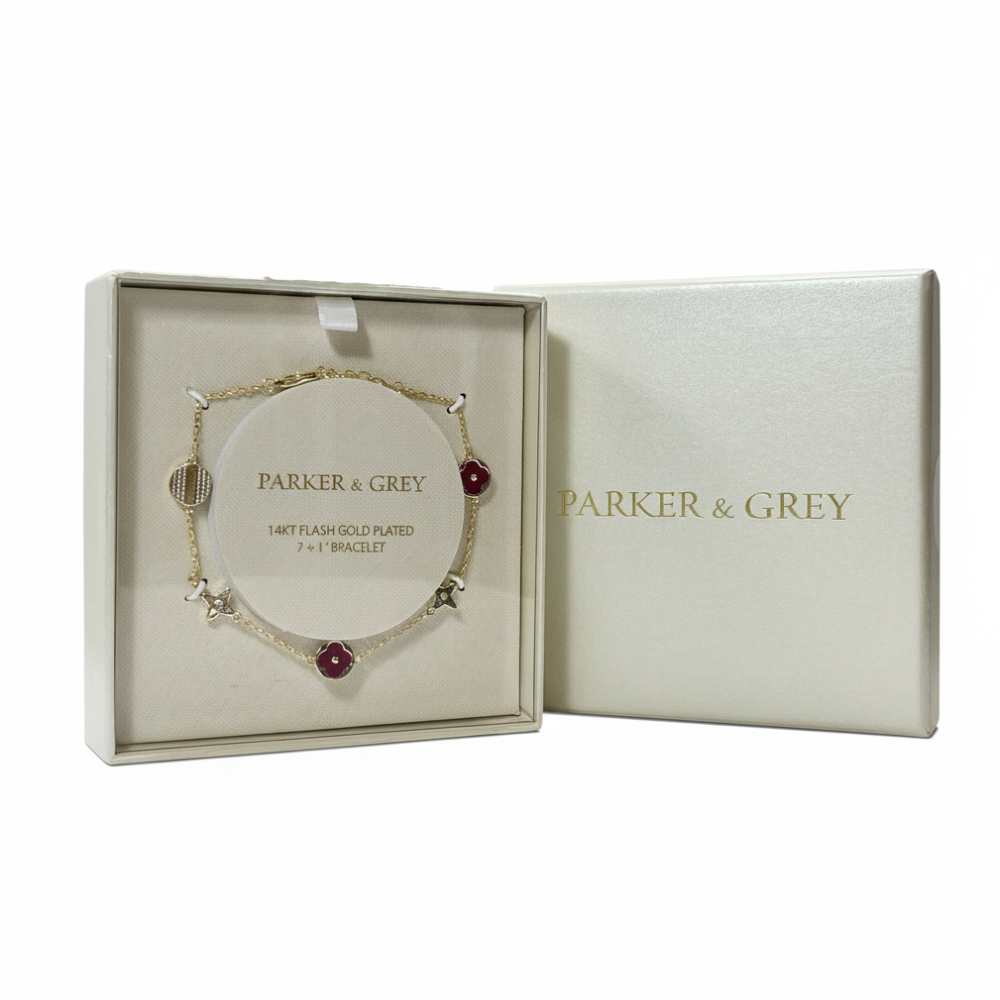 Parker & Grey Pulsera Gold Plated Red
