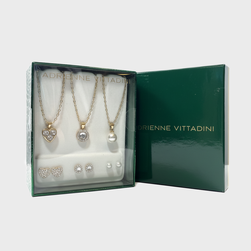 Adrienne Vittadini Set 3 Collares y Zarcillos