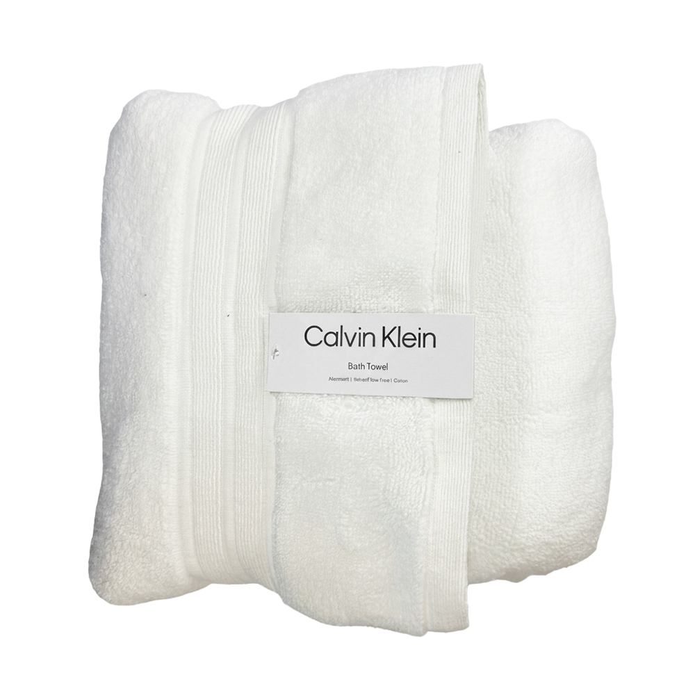 Toalla Calvin Klein Infinite Solid White Bath Towel 76cm x 142cm