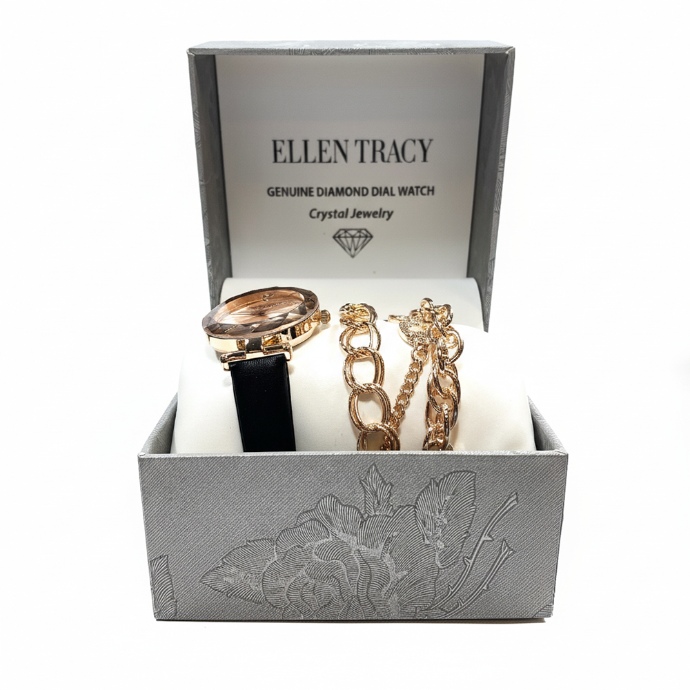 Ellen Tracy Set De Reloj Y Accesorios Para Damas