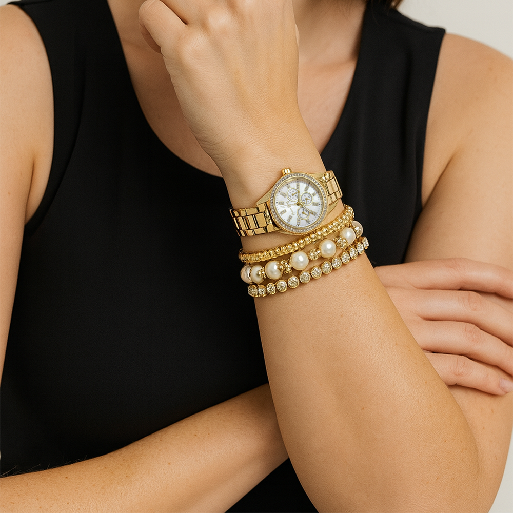 Jessica Carlyle Set De Reloj Y Pulseras