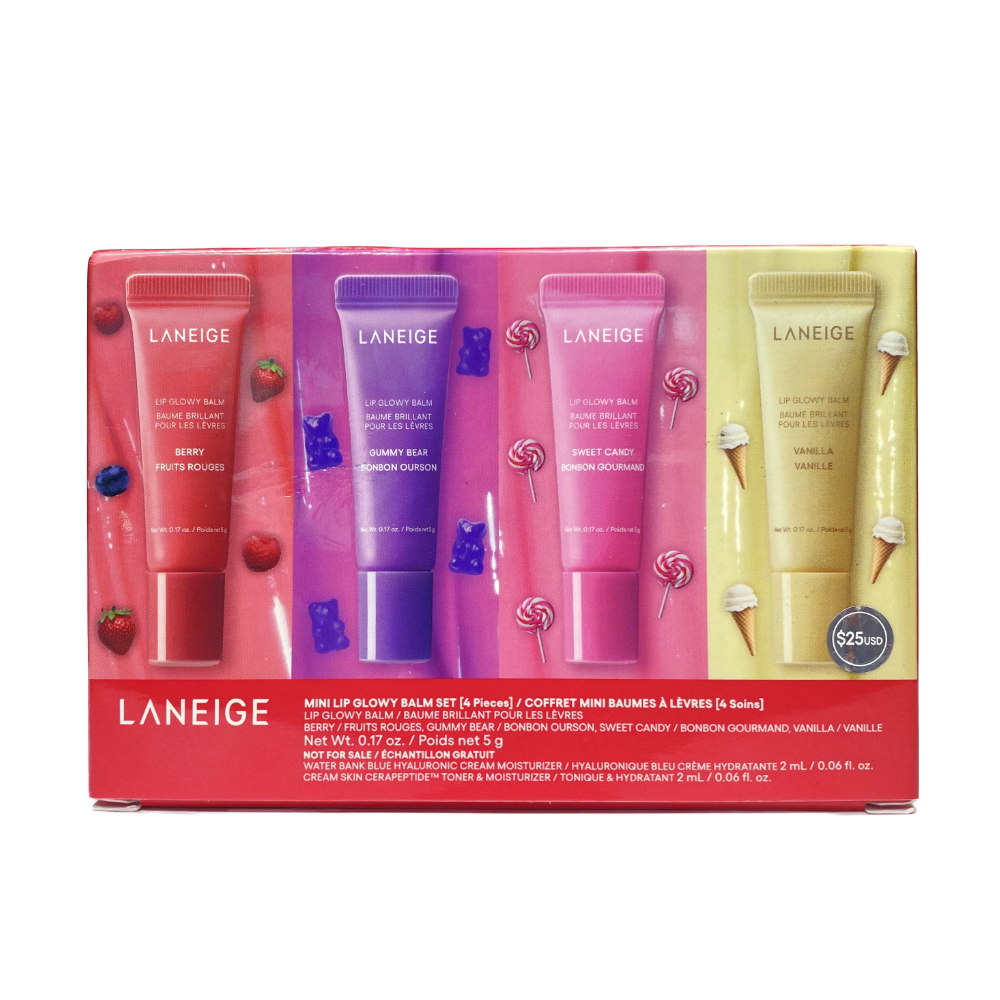 Laneige Mini Lip Glowy Balm Gift Set 4 Und