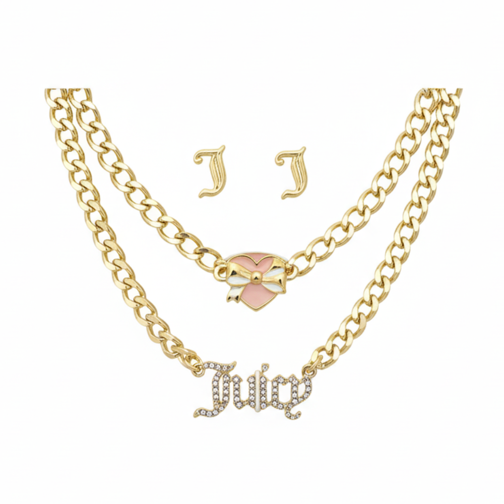 Juicy Couture Set Collar y Zarcillos Juicy