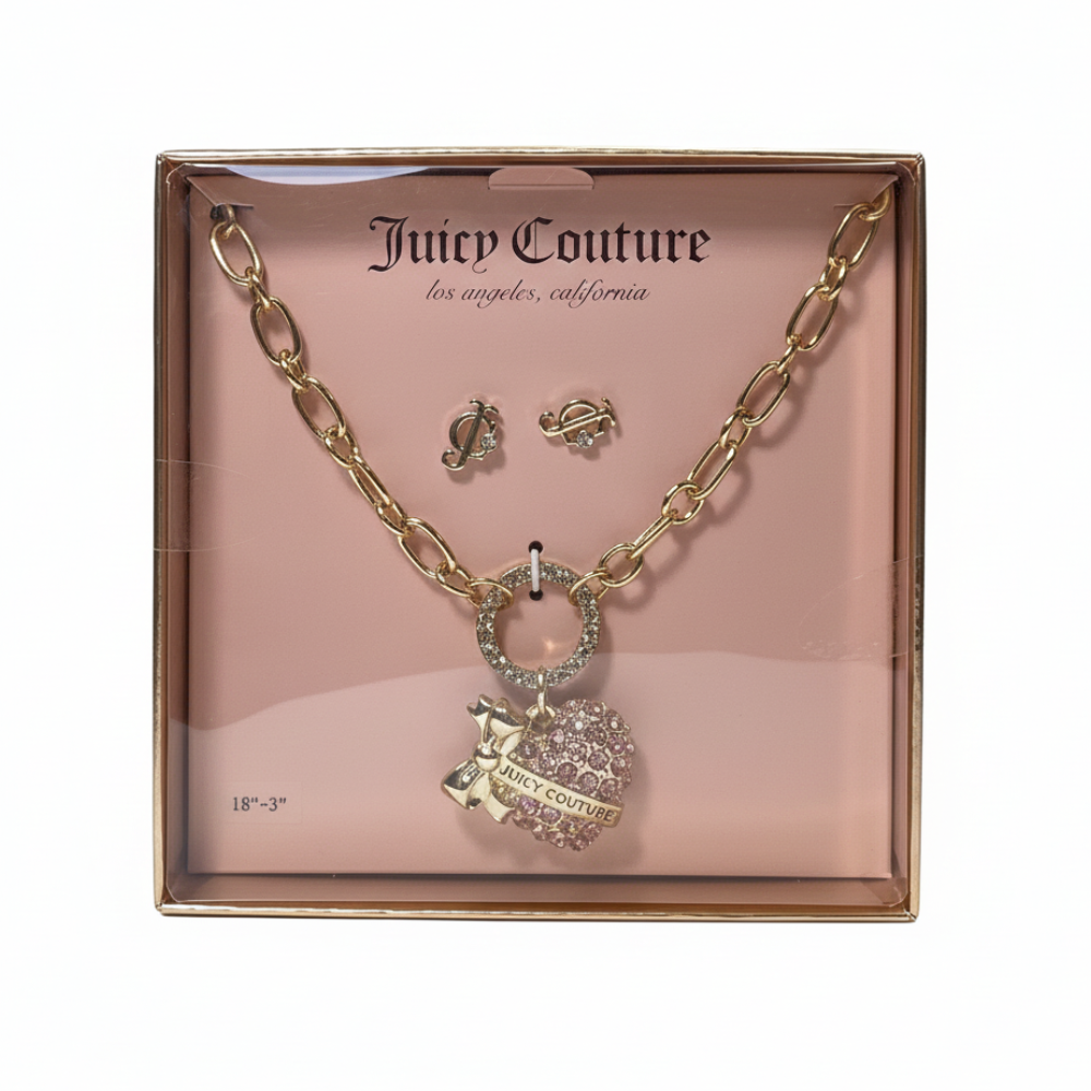 Juicy Couture Set Collar y Zarcillos JC