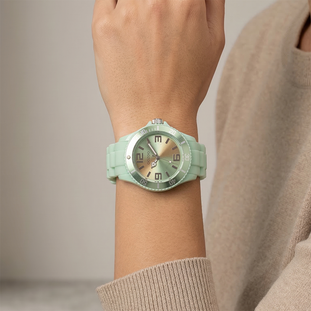 Oozoo Reloj Deportivo Correa De Silicone Para Damas Aqua