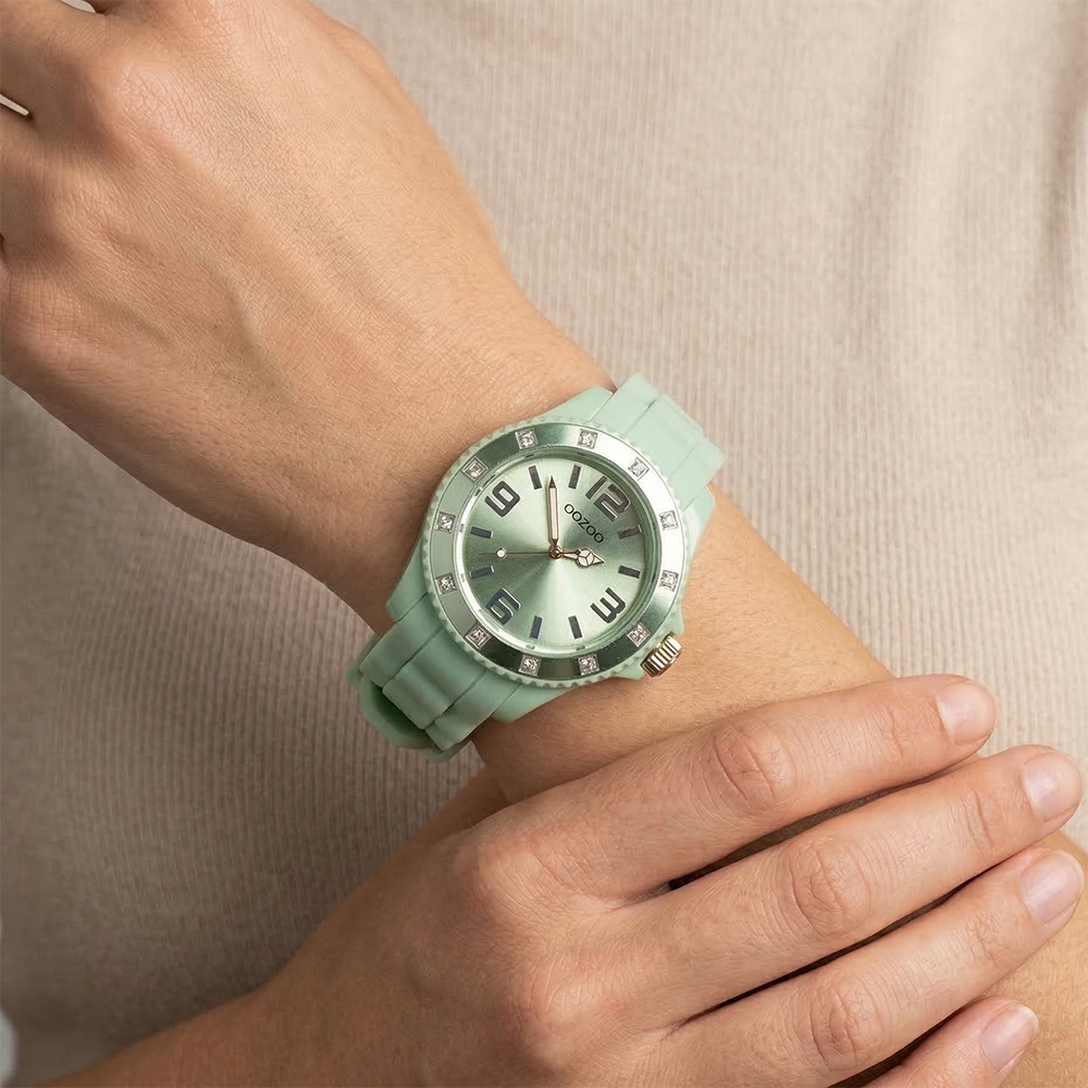 Oozoo Reloj Deportivo Correa De Silicone Para Damas Aqua