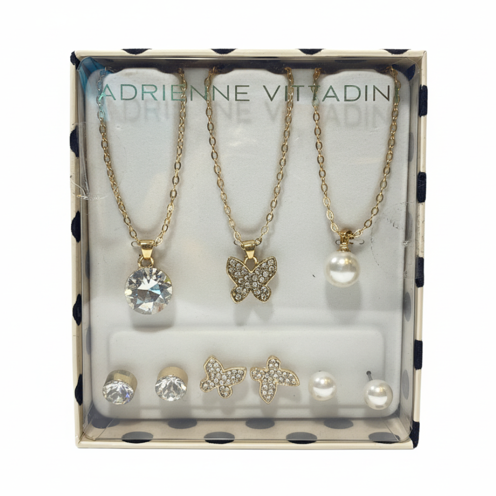 Adrienne Vittadini Set de 3 Collares y Zarcillos