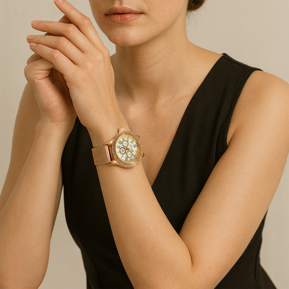 Xoxo Set Duo De Reloj White & Rose Gold Para Damas