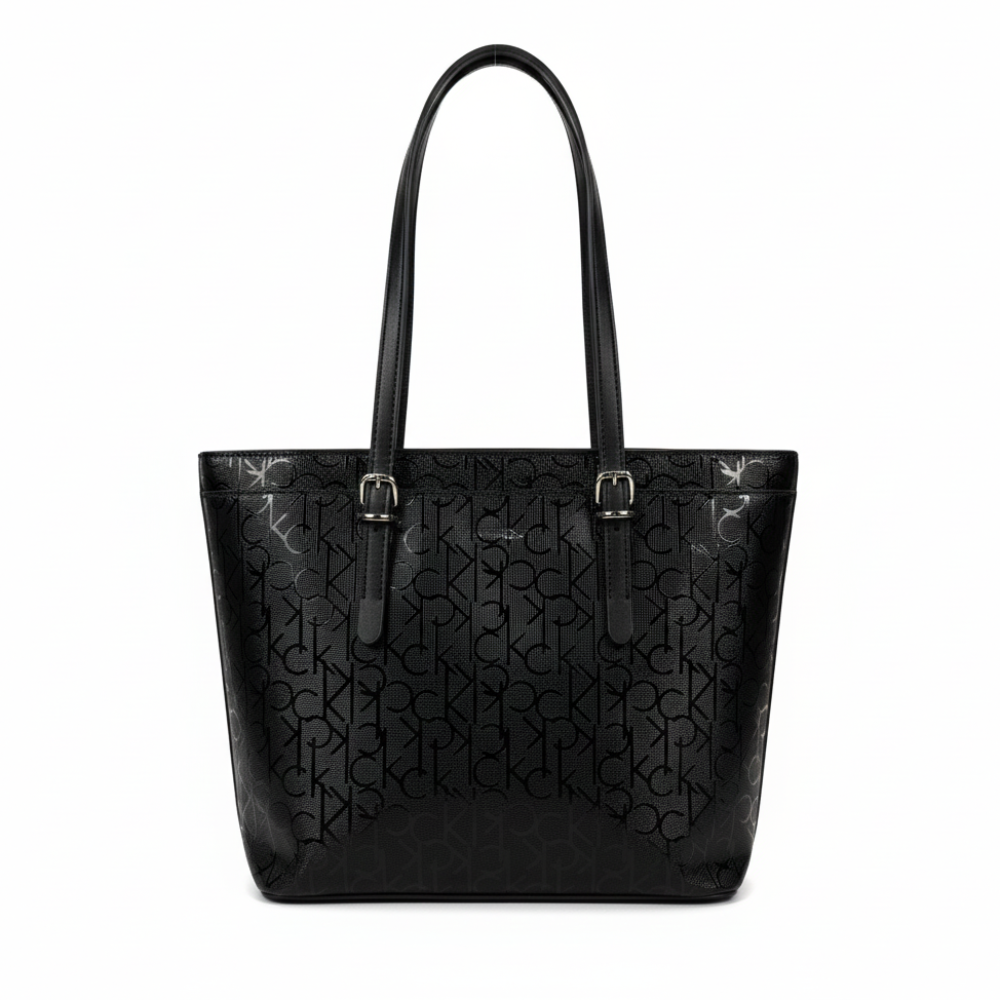 Calvin Klein Cartera Tote Bag Monogram Black