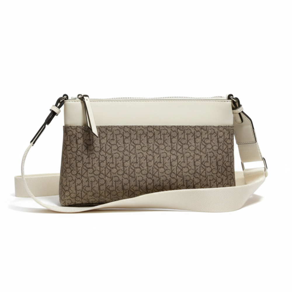 Calvin Klein Cartera Crossbody Monogram White
