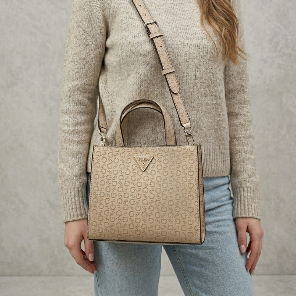 Guess Cartera Jillian Mini Latte