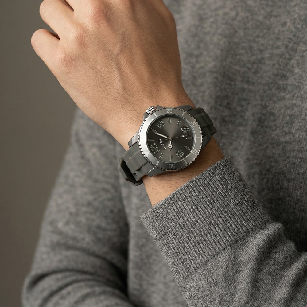 Oozoo Reloj Deportivo Correa De Silicone Para Damas Olive