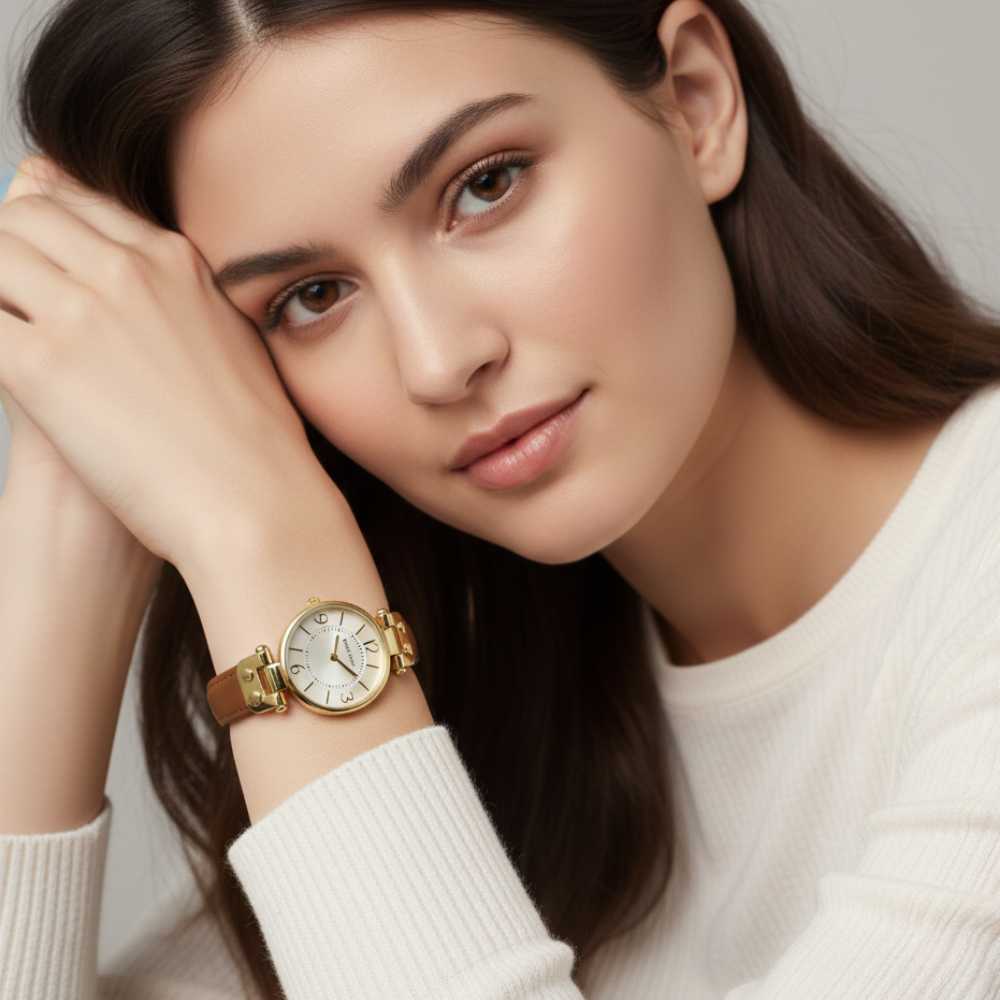 Anne Klein Reloj Para Damas Brown & Gold