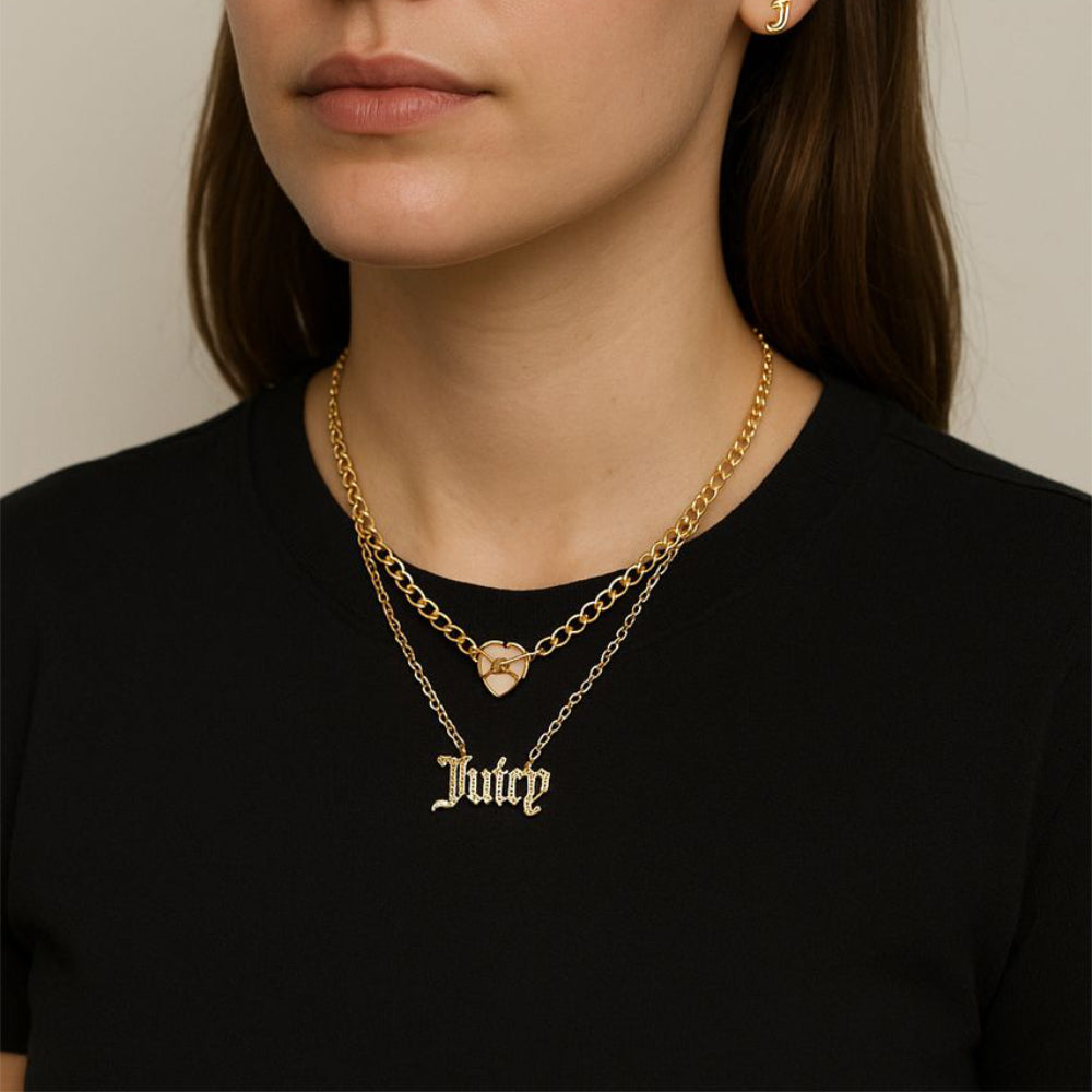 Juicy Couture Set Collar y Zarcillos Juicy