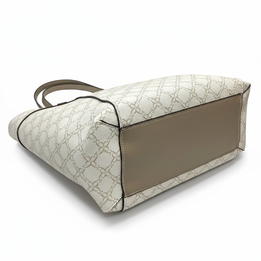 Nine West Cartera Tote Bex White Pumice Logo