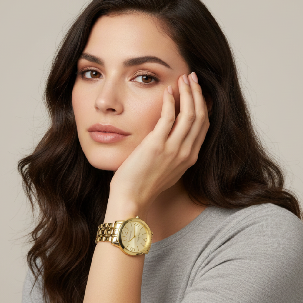 Nine West Reloj Para Damas Golden
