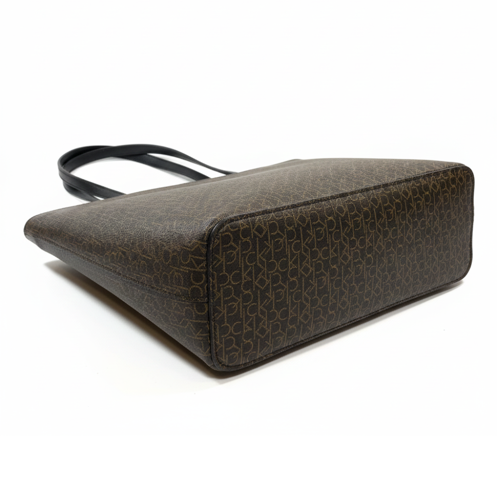 Calvin Klein Cartera Tote Bag Monogram Light Brown