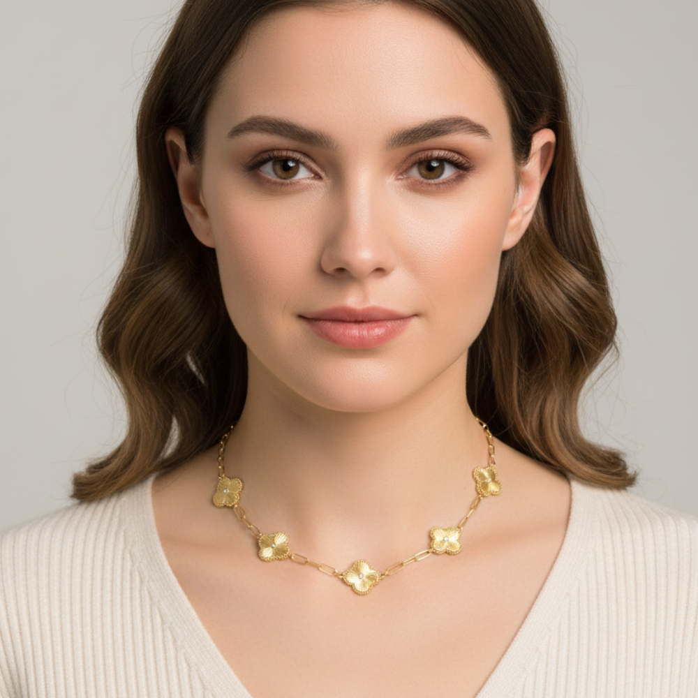 Parker & Grey Collar Golden Trébol Para Damas