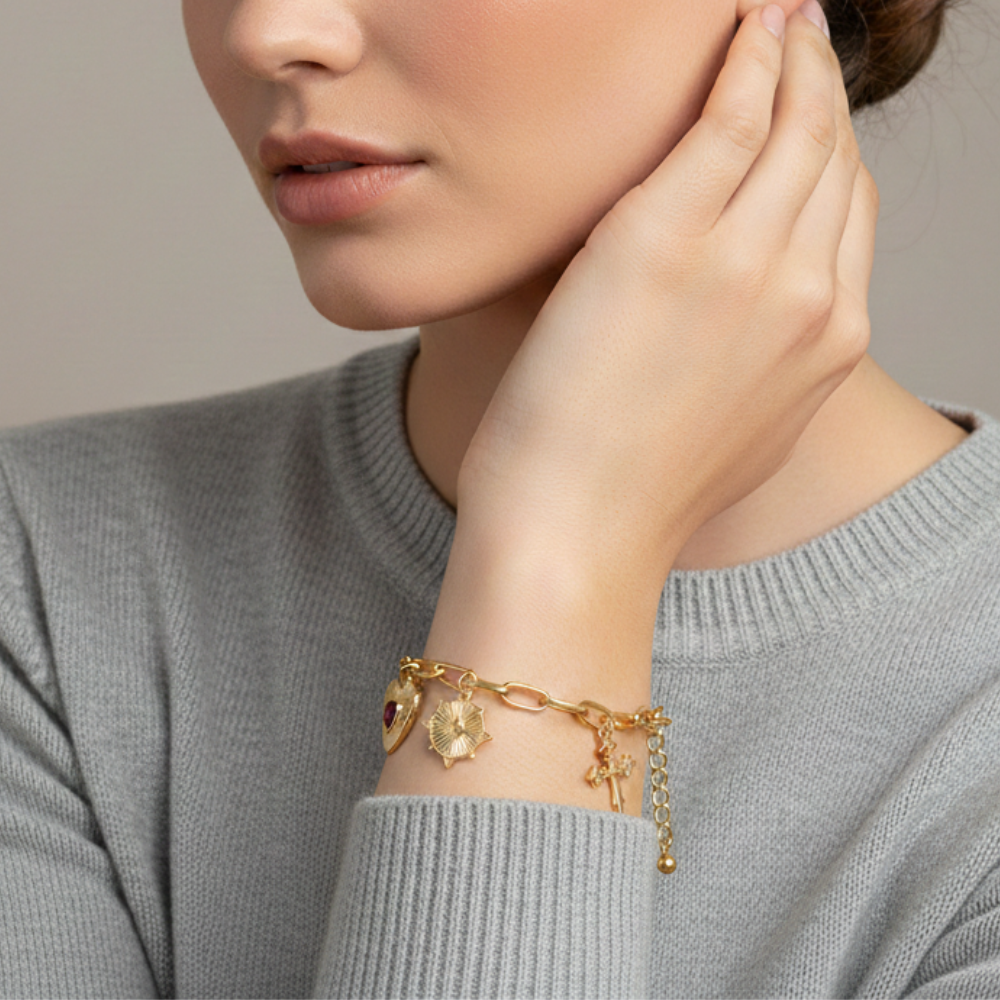 Jessica Simpson Pulsera Gold Damas