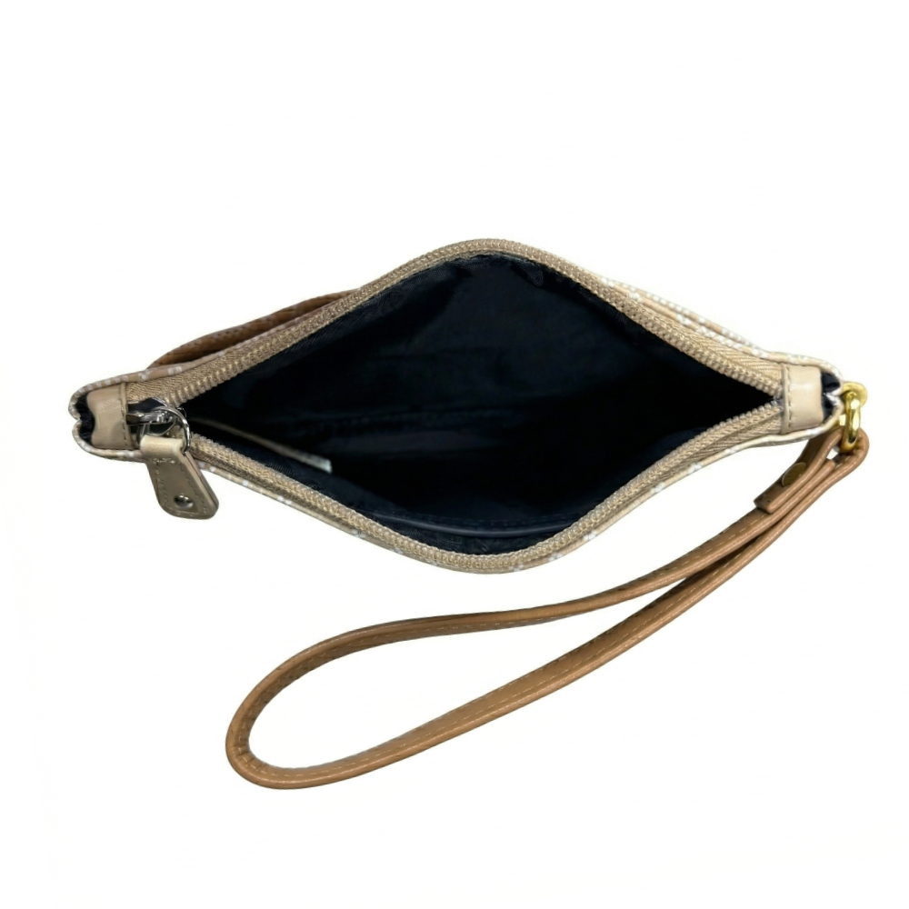 Tommy Hilfiger Cartera Muñequera Beige Monogram Wristlet