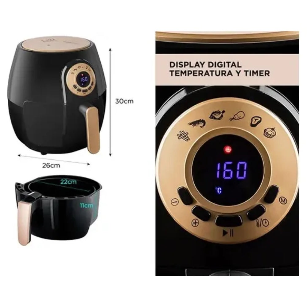 Guzzini Freidora De Aire Digital 4lts