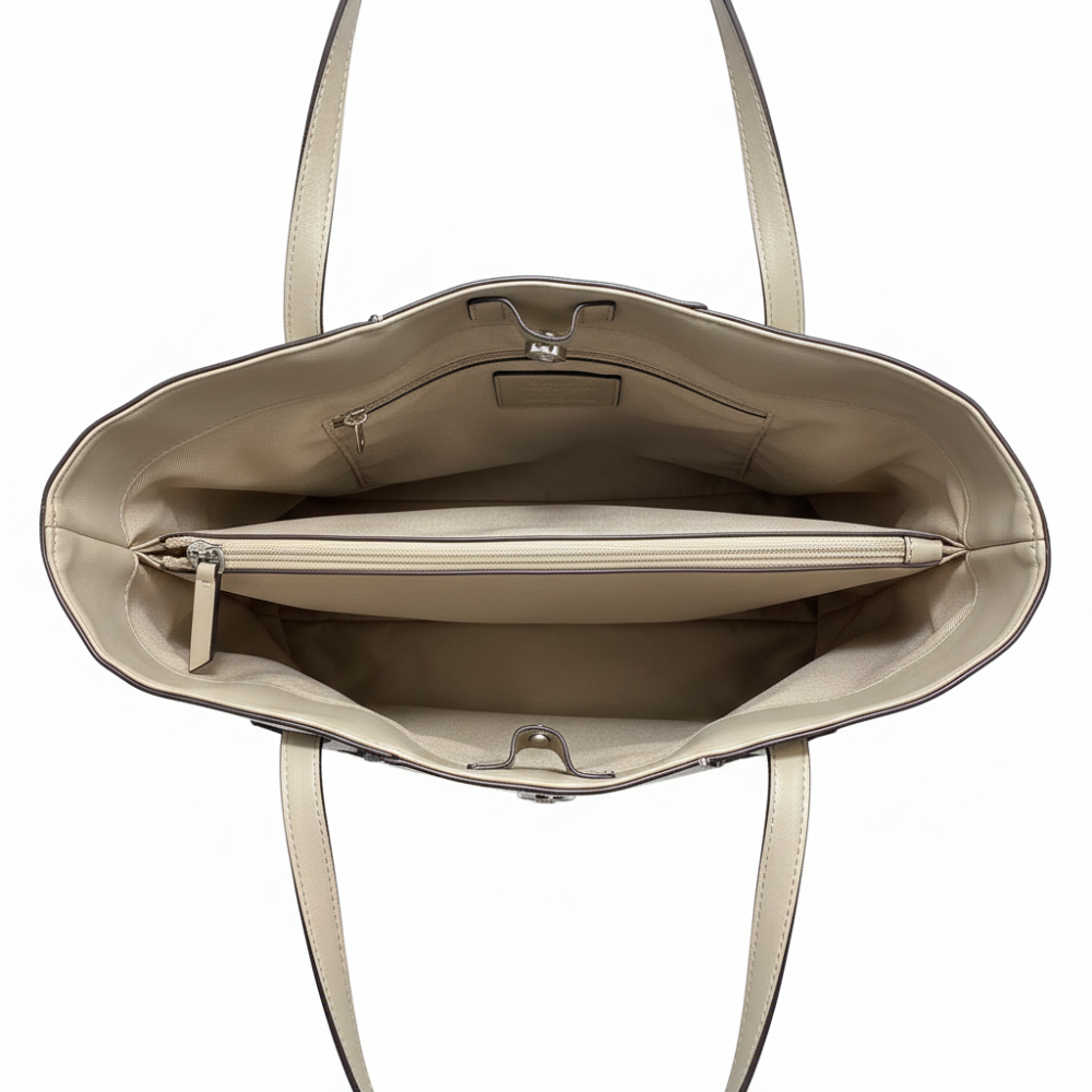 Nine West Cartera Tote Bex White Pumice Logo