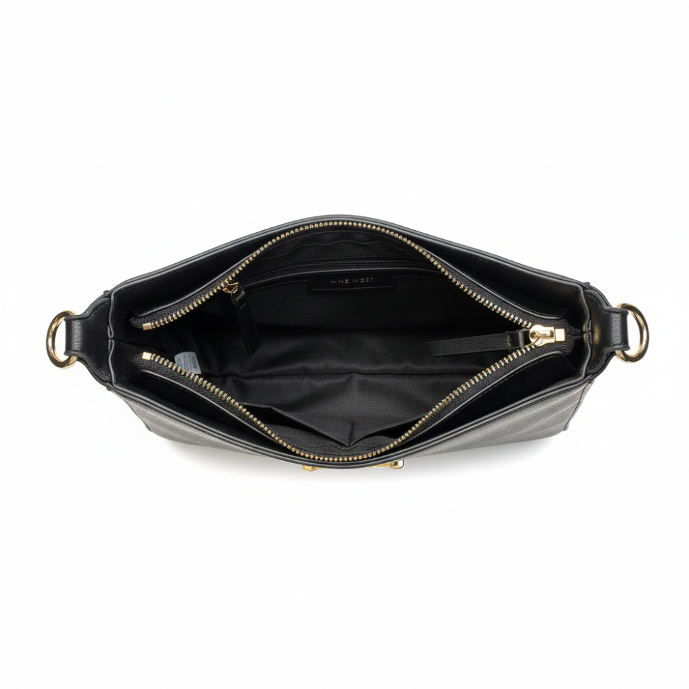 Nine West Cartera Danni Mini Jet Black Logo