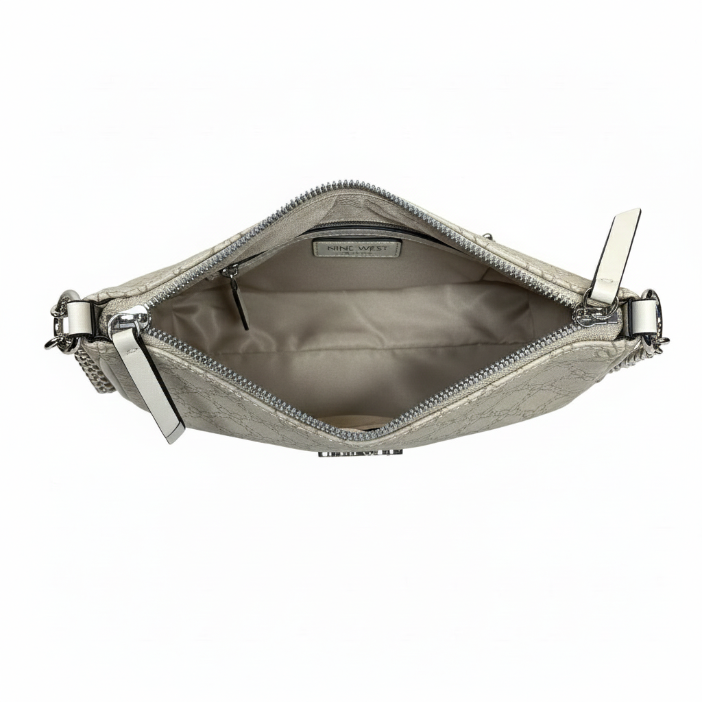 Nine West Cartera Mini Casteel Mushroom Logo Milk