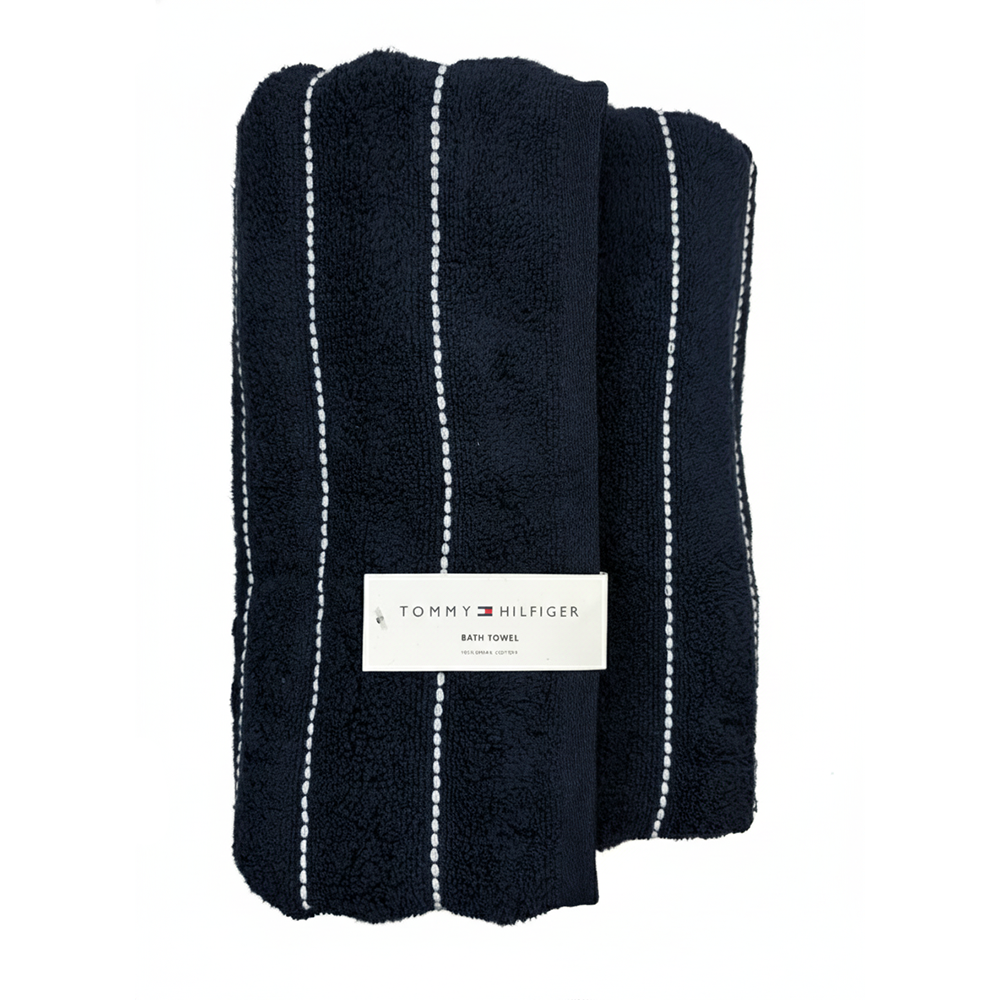 Toalla Tommy Hilfiger Park Stripe Blue 76cm x 142cm