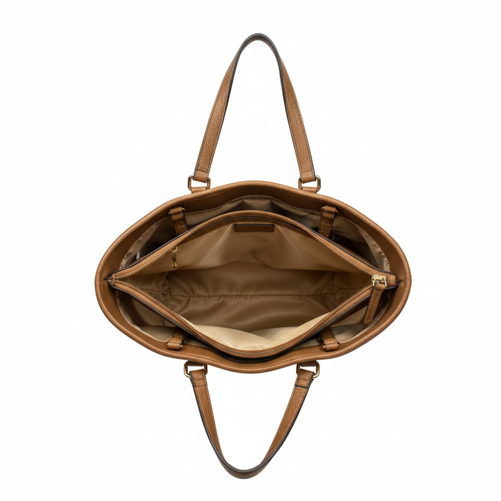 Guess Cartera Tote Lynne Cognac