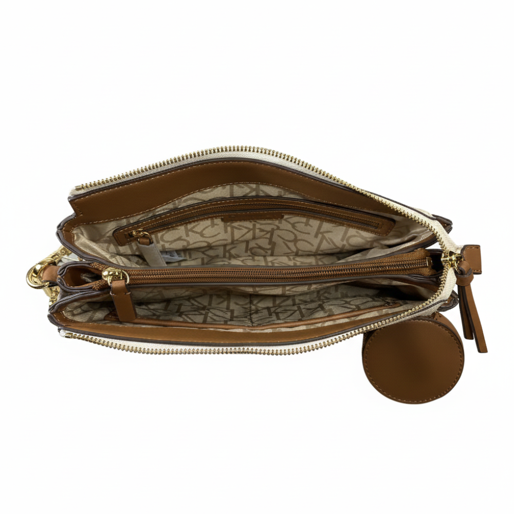 Calvin Klein Cartera Crossbody Vanilla