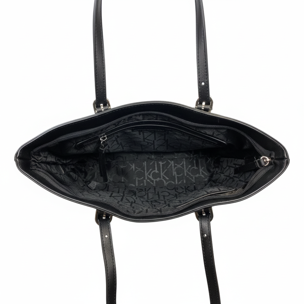 Calvin Klein Cartera Tote Bag Monogram Black