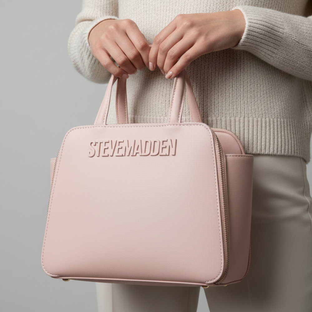 Steve Madden Cartera Bdafnee Linen Pink Satchel