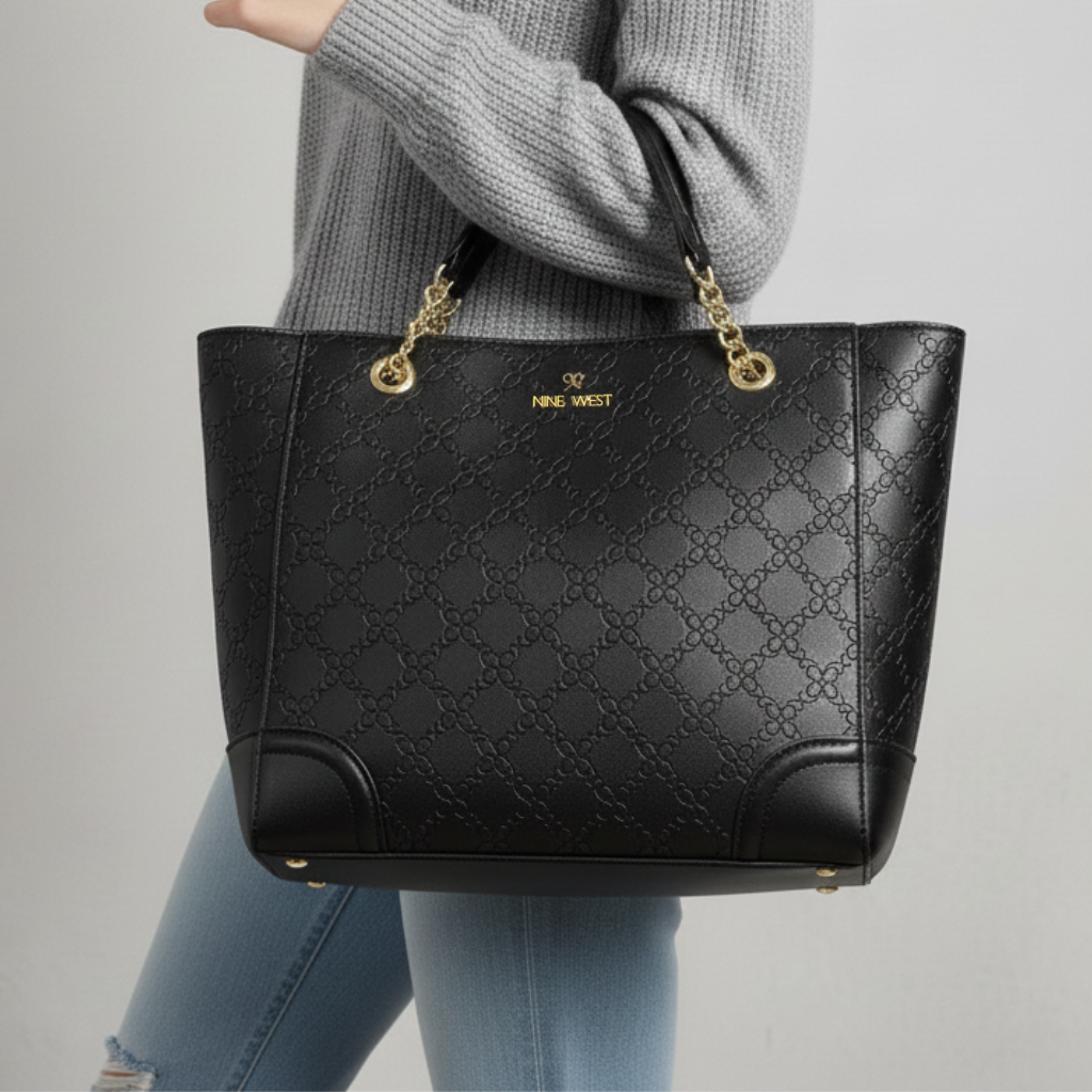 Nine West Cartera Tote Lilla Black