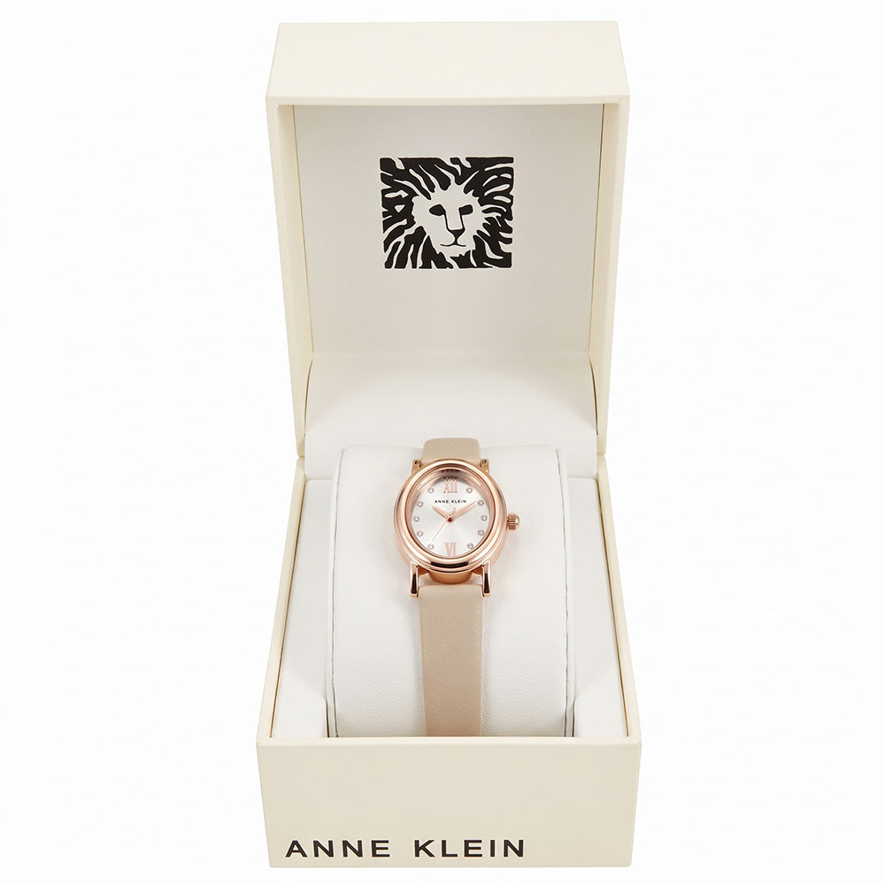 Anne Klein Reloj Para Damas De Cuero Beige