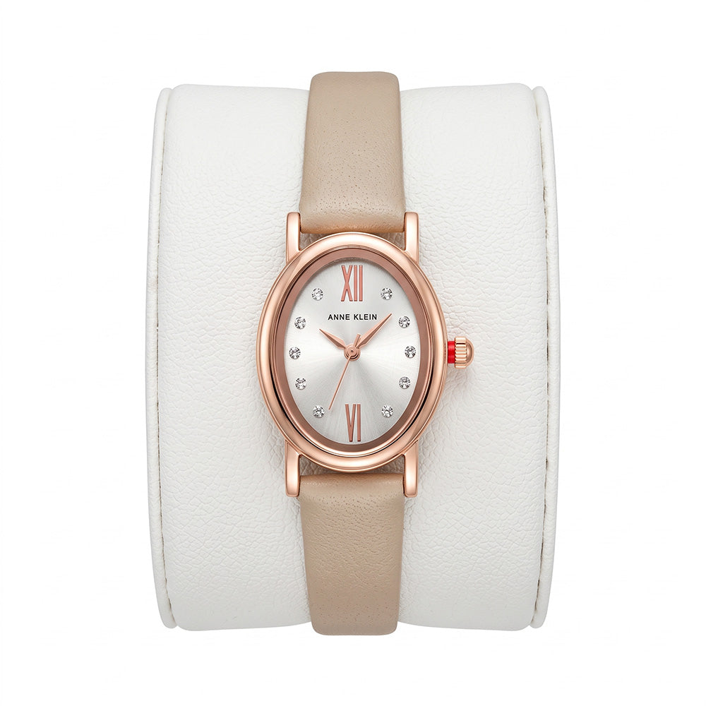 Anne Klein Reloj Para Damas De Cuero Beige