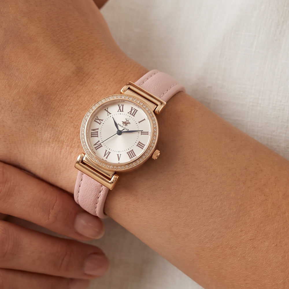 Beverly Hills Polo Club  Set de 2 Relojes Para Dama Rose y Silver